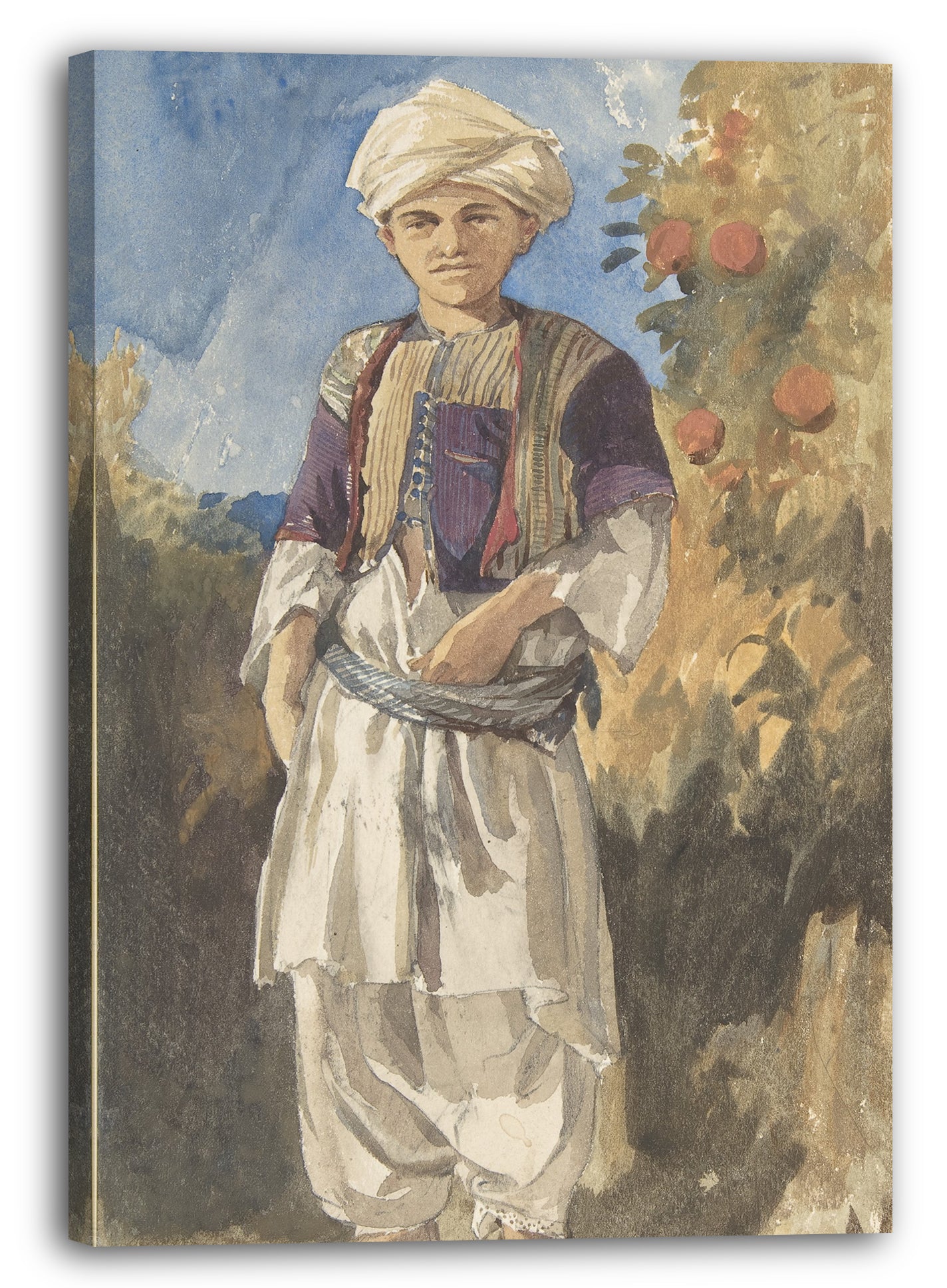 Leinwandbild William James Müller - Stehende türkischer Jugendlicher