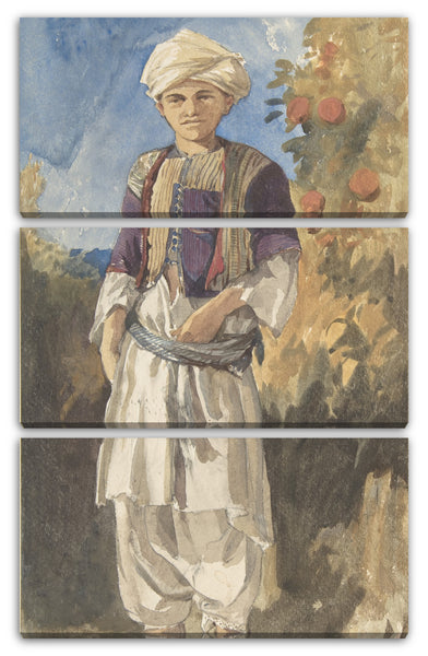 Leinwandbild William James Müller - Stehende türkischer Jugendlicher