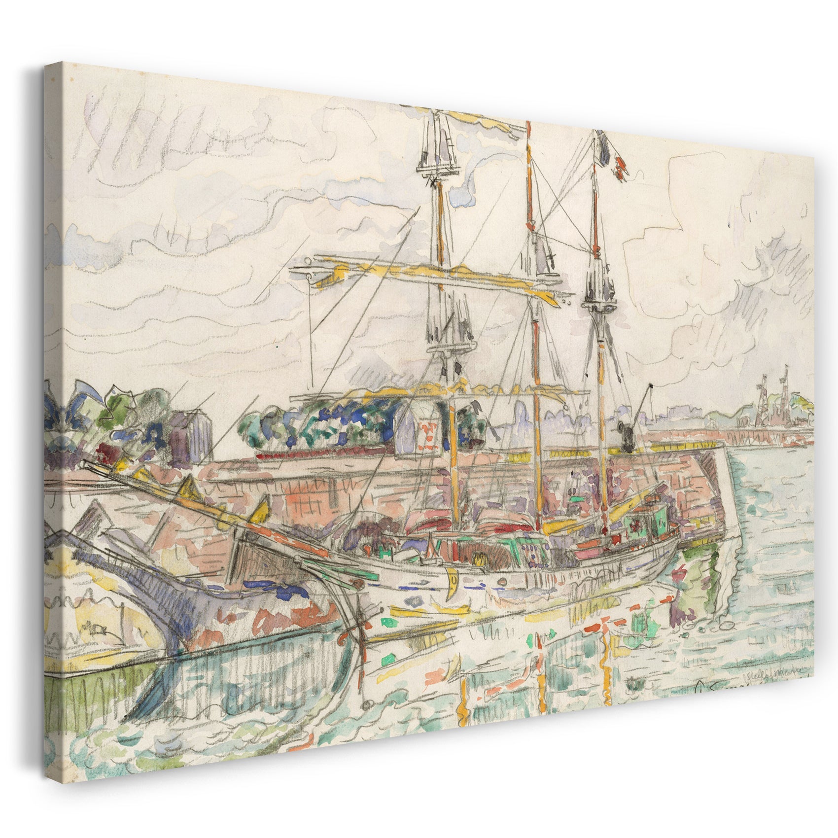 Leinwandbild Paul Signac - Docks in Saint Malo