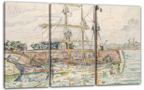 Leinwandbild Paul Signac - Docks in Saint Malo