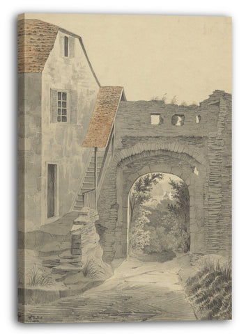 Leinwandbild W. Becker - Eingang zum Schloss Epstein