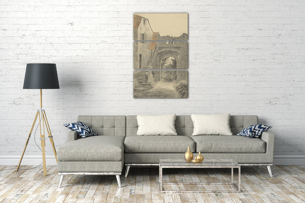 Leinwandbild W. Becker - Eingang zum Schloss Epstein