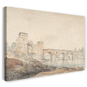 Leinwandbild Joseph Vernet zugeschrieben - Ponte Molle, Rom