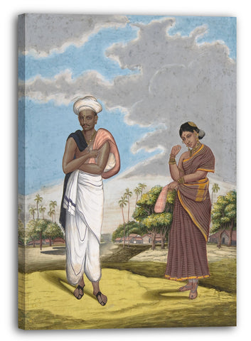 Leinwandbild Anonym, Inder, 19. Jahrhundert - Ein Banker in Barry Selly Cast, Indian Trades and Castes