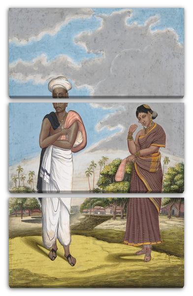 Leinwandbild Anonym, Inder, 19. Jahrhundert - Ein Banker in Barry Selly Cast, Indian Trades and Castes
