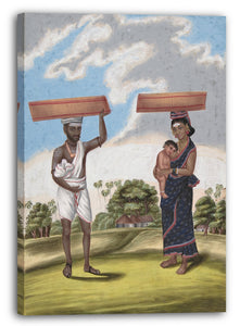 Leinwandbild Anonym, Inder, 19. Jahrhundert - Mad-seller, in Malabar Cast, from Indian Trades and Castes