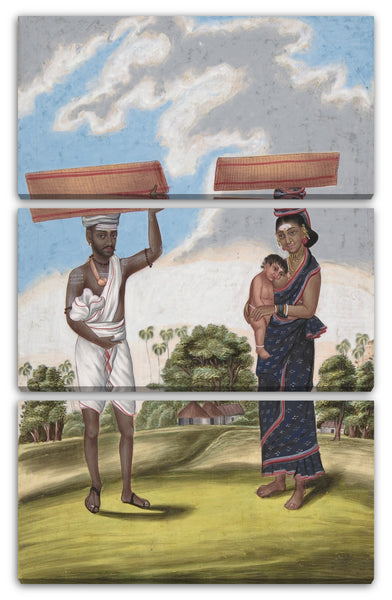 Leinwandbild Anonym, Inder, 19. Jahrhundert - Mad-seller, in Malabar Cast, from Indian Trades and Castes