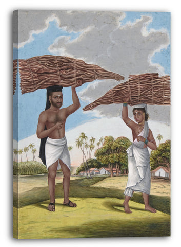 Leinwandbild Anonym, Inder, 19. Jahrhundert - Woodmonger in Culla Caste, from Indian Trades and Castes