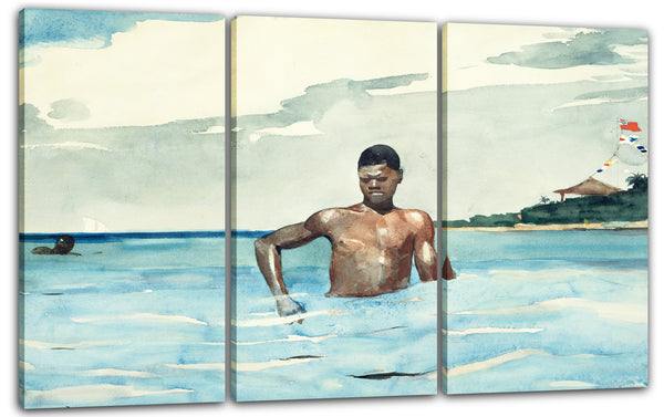 Leinwandbild Winslow Homer - Der Badende
