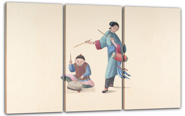 Leinwandbild Anonym, Chinesisch, 19. Jahrhundert - Chinesische Musiker