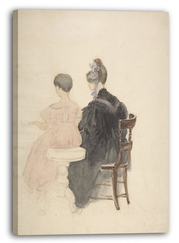 Leinwandbild David Cox - Eine Klavierstunde