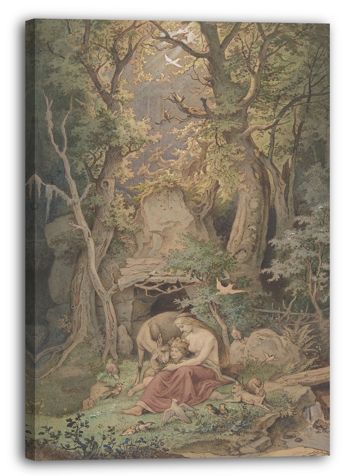 Leinwandbild Adrian Ludwig Richter - Genoveva