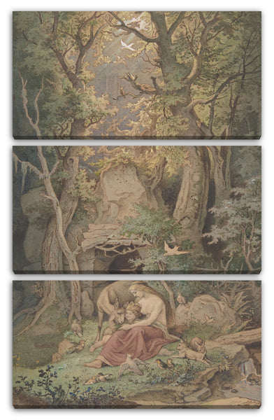 Leinwandbild Adrian Ludwig Richter - Genoveva