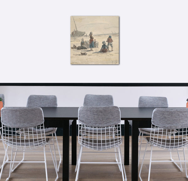 Leinwandbild Eugène Boudin - Fischerfrauen