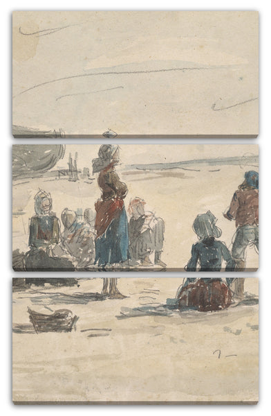 Leinwandbild Eugène Boudin - Fischerfrauen