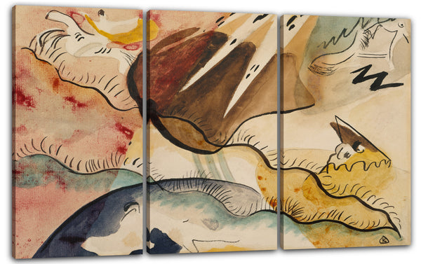 Leinwandbild Vasily Kandinsky - Regen-Landschaft