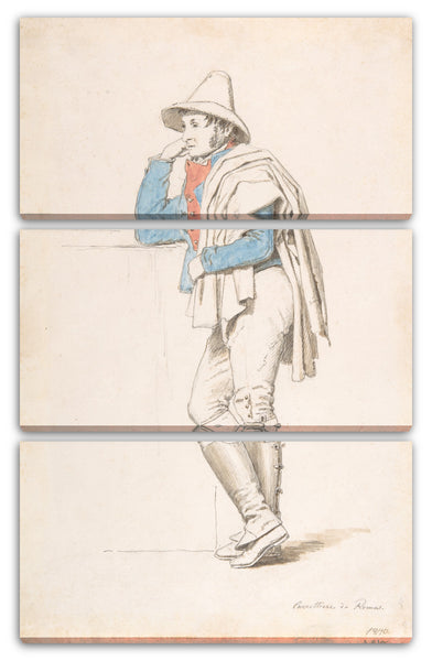 Leinwandbild Martinus Rørbye - Studie eines römischen Kutschers