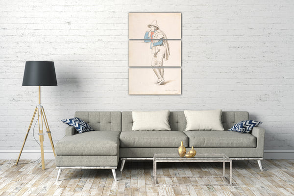 Leinwandbild Martinus Rørbye - Studie eines römischen Kutschers