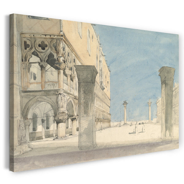 Leinwandbild Wilhelm Gail - Blick auf die Piazzetta di San Marco in Venedig
