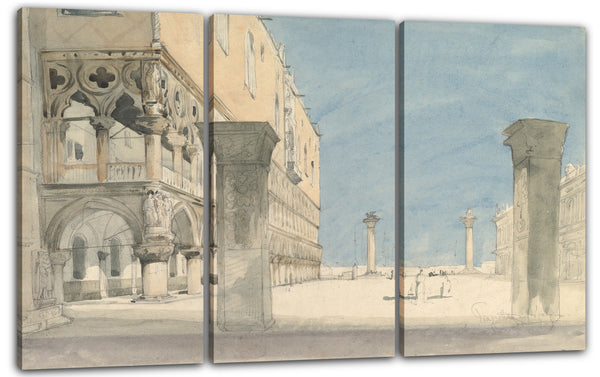 Leinwandbild Wilhelm Gail - Blick auf die Piazzetta di San Marco in Venedig