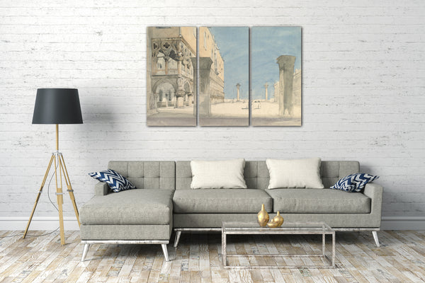 Leinwandbild Wilhelm Gail - Blick auf die Piazzetta di San Marco in Venedig