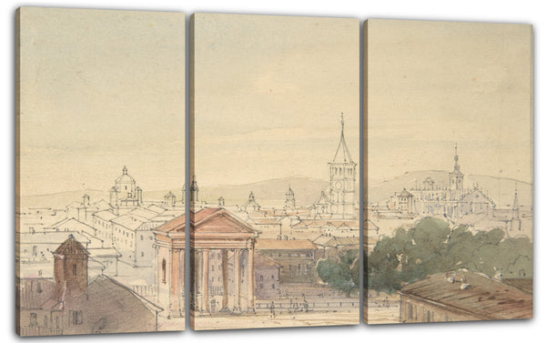 Leinwandbild Adrian Ludwig Richter - Ansicht von Mailand