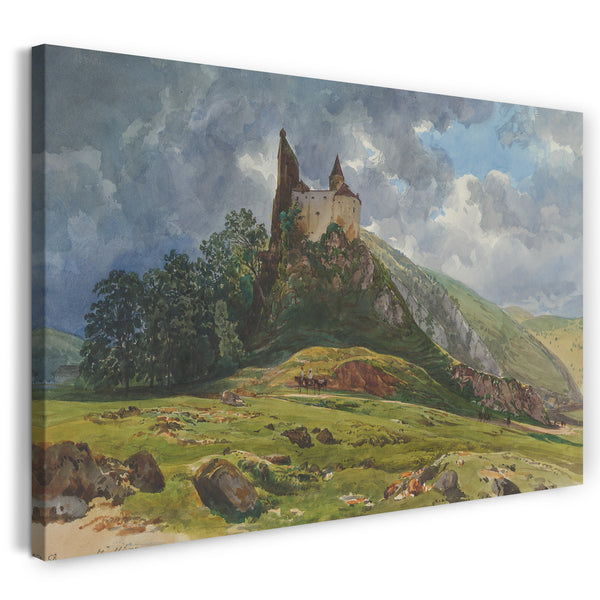 Leinwandbild Thomas Ender - Ruine der Burg Schachenstein in Thörl in der Steiermark