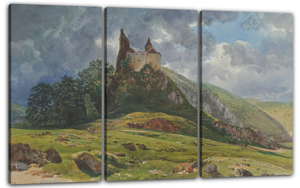 Leinwandbild Thomas Ender - Ruine der Burg Schachenstein in Thörl in der Steiermark