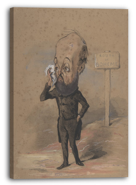 Top-Angebot Kunstdruck Nadar - Karikatur von Henri Mürger Leinwand auf Keilrahmen gespannt