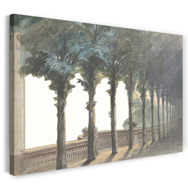 Top-Angebot Kunstdruck Eugène Cicéri - Design für ein Bühnenbild an der Opéra, Paris Leinwand auf Keilrahmen gespannt