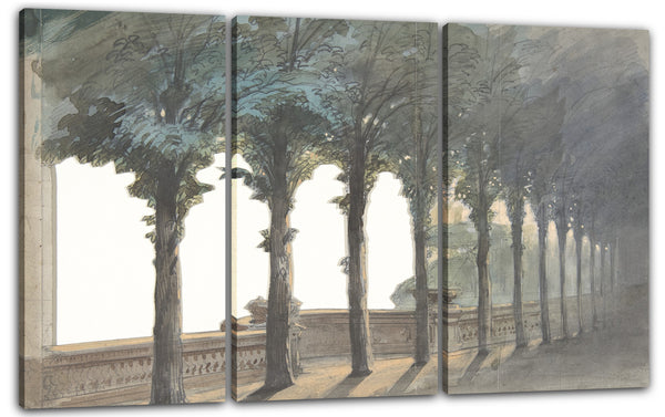 Leinwandbild Eugène Cicéri - Design für ein Bühnenbild an der Opéra, Paris