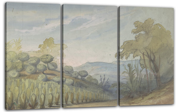 Leinwandbild Eugène Cicéri - Design für ein Bühnenbild an der Opéra, Paris