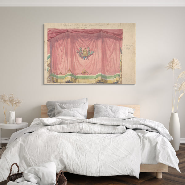 Top-Angebot Kunstdruck Eugène Cicéri - Design für einen Bühnenvorhang Leinwand auf Keilrahmen gespannt