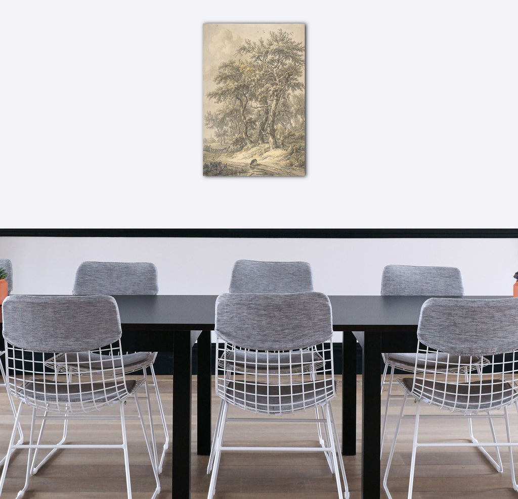 Top-Angebot Kunstdruck Egbert van Drielst - Frau und Kind, die nahe bei einer Straße sitzen Leinwand auf Keilrahmen gespannt