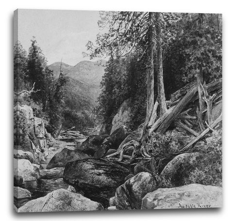 Leinwandbild George Henry Smillie - Ausable Fluss