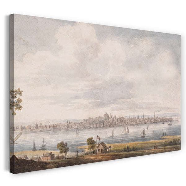 Top-Angebot Kunstdruck Pavel Petrowitsch Svinin - Albany, New York Leinwand auf Keilrahmen gespannt