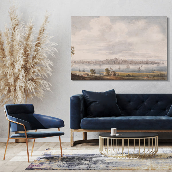 Top-Angebot Kunstdruck Pavel Petrowitsch Svinin - Albany, New York Leinwand auf Keilrahmen gespannt