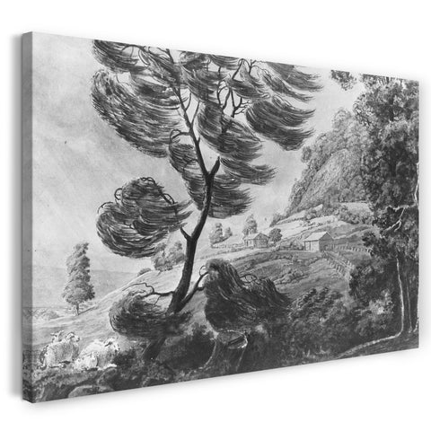 Top-Angebot Kunstdruck Pavel Petrowitsch Svinin - Der Tornado Leinwand auf Keilrahmen gespannt