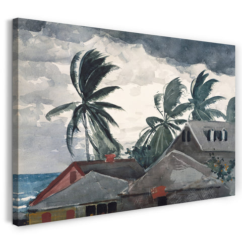 Top-Angebot Kunstdruck Winslow Homer - Hurrikan, Bahamas Leinwand auf Keilrahmen gespannt