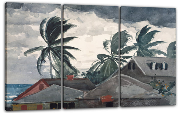 Leinwandbild Winslow Homer - Hurrikan, Bahamas