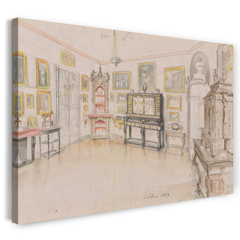 Top-Angebot Kunstdruck Anonym, deutsch?, 19. Jahrhundert - Design für ein häusliches Interieur Leinwand auf Keilrahmen gespannt