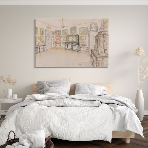 Top-Angebot Kunstdruck Anonym, deutsch?, 19. Jahrhundert - Design für ein häusliches Interieur Leinwand auf Keilrahmen gespannt