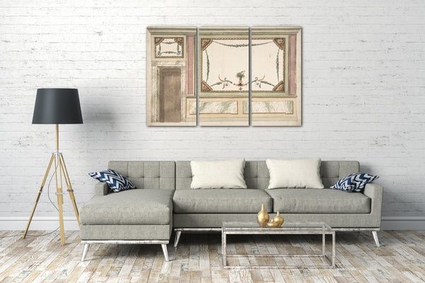Top-Angebot Kunstdruck Anonym, Italienisch, 18. Jahrhundert - Design für eine Wanddekoration Leinwand auf Keilrahmen gespannt