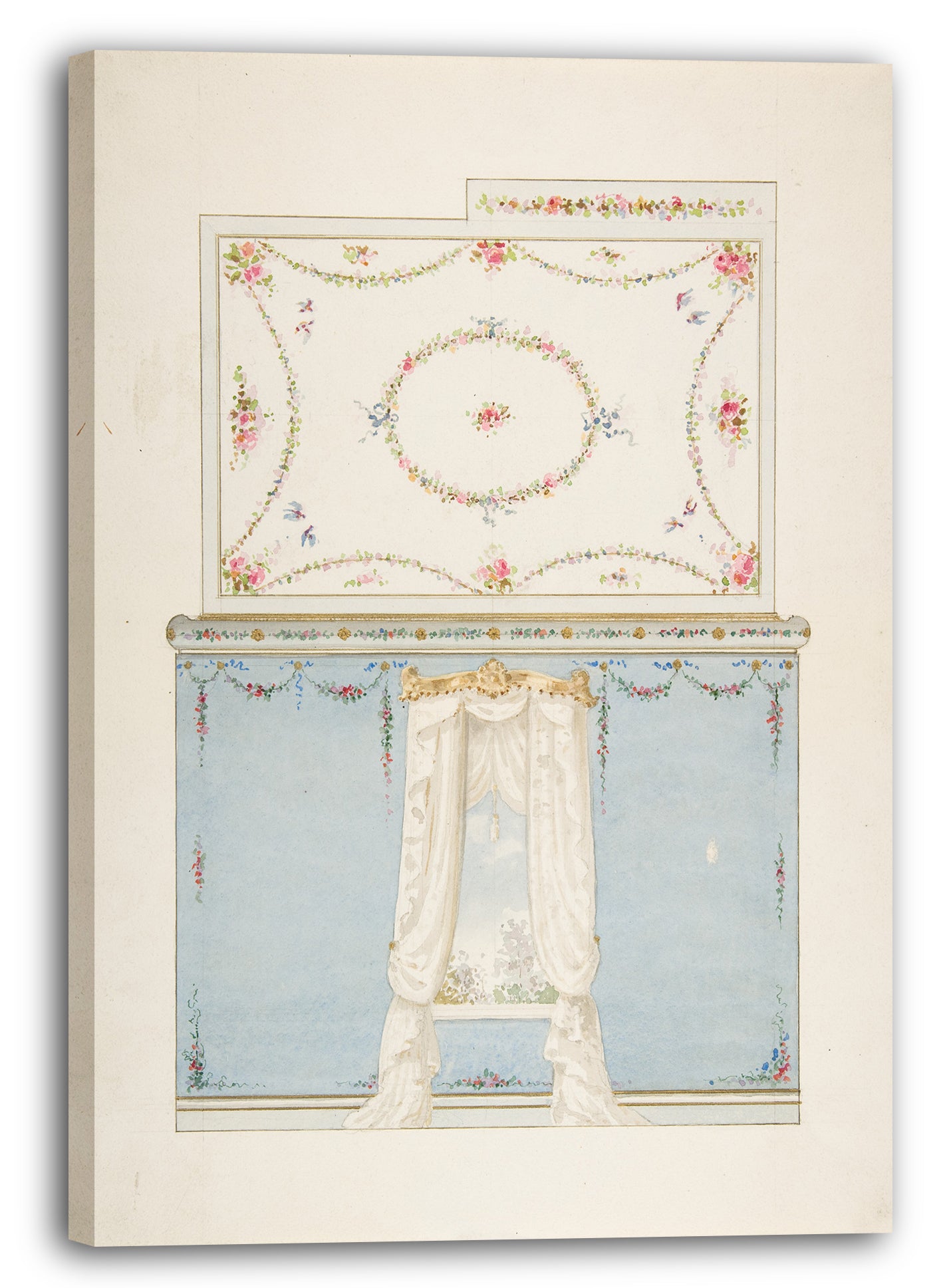Top-Angebot Kunstdruck Anonym, Französisch, 19. Jahrhundert - Decken- und Wandgestaltung Leinwand auf Keilrahmen gespannt