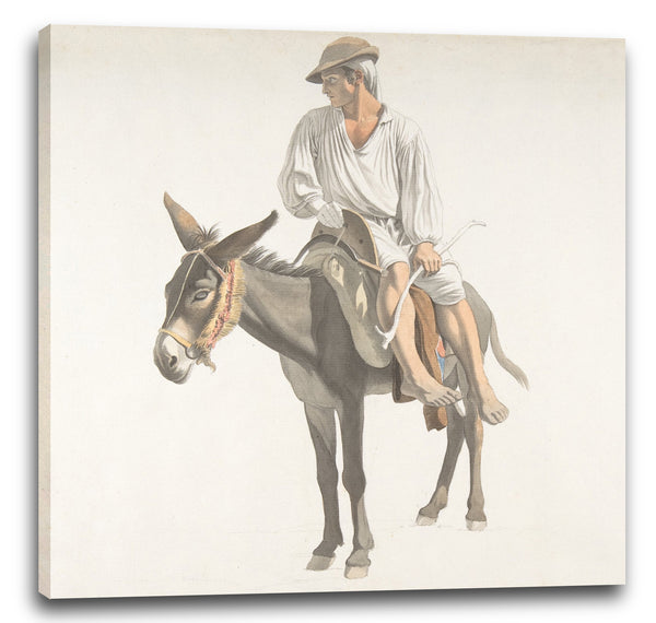 Leinwandbild Giovanni Battista - Bauer auf einem Esel