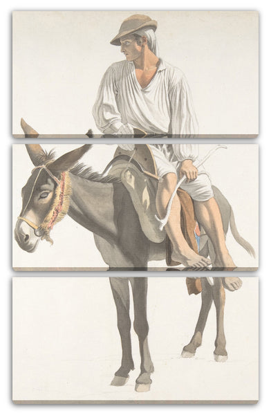 Leinwandbild Giovanni Battista - Bauer auf einem Esel