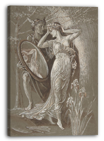 Top-Angebot Kunstdruck Walter Crane - Der Spiegel der Venus Leinwand auf Keilrahmen gespannt