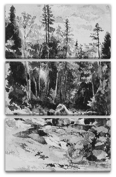 Leinwandbild John William Hill - Peabody im Glen, New Hampshire