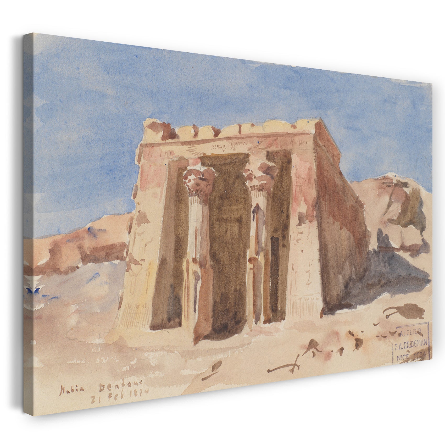 Leinwandbild Frederick Arthur Bridgman - Der Tempel von Dendur