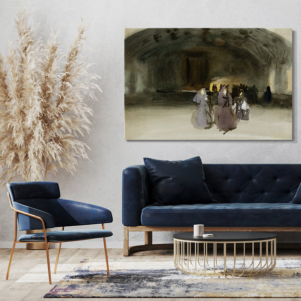 Leinwandbild John Singer Sargent - Frauen nähern sich